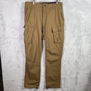 BYLT Cargo Ripstop Pants Mens 33 Brown Pockets Workwear Industrial Actual 32